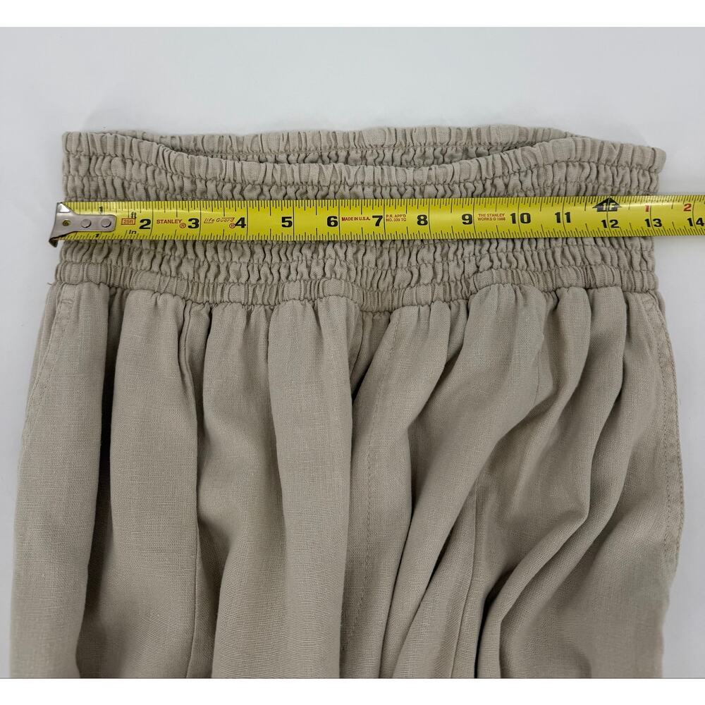 Pilcro Nutmeg Relaxed Linen Blend Pull On Jogger Pants Small Anthropologie Boho - Picture 11 of 11